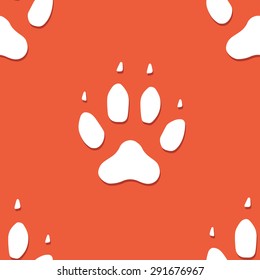 dog footprint seamless pattern