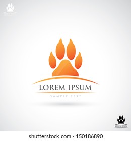 Dog footprint sign - vector illustration