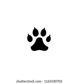 dog footprint simple logo