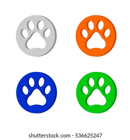 dog footprint vector