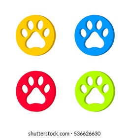 dog footprint vector