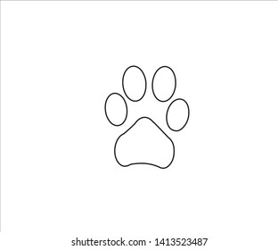 Dog Footprint Vector Symbol Pet Foot Stock Vector (royalty Free 