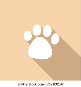 Dog footprints