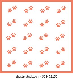 Dog footprints with frame