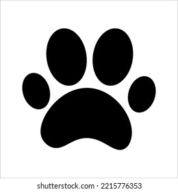 dog footprints icon on white background