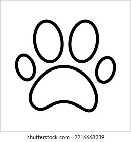 dog footprints icon on white background