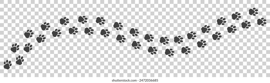dog footprints icon on white background.