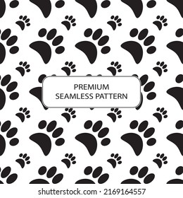 dog footprints pet seamless pattern abstract premium vector design