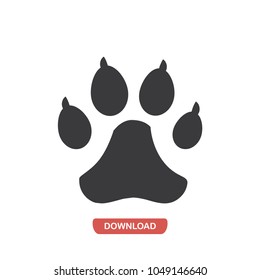 Dog footprints vector icon 