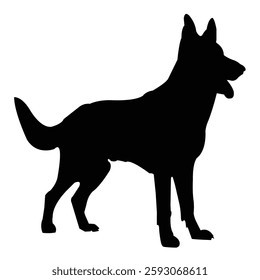 Dog forward stock image photo vector art silhouette template background