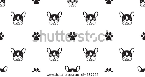 Dog French Bulldog Paw Print Icon Stock Vector Royalty Free 694389922
