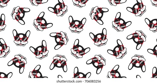 dog french bulldog smile glasses seamless pattern doodle illustration wallpaper background