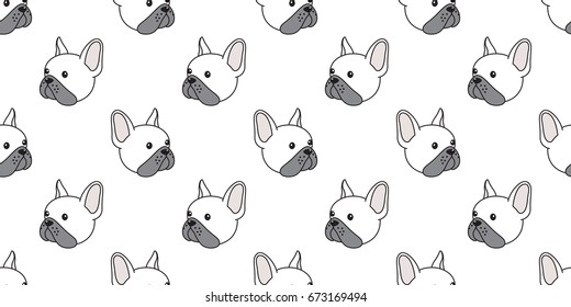 dog french bulldog wallpaper seamless pattern background