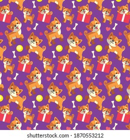 Dog is a friend of man. Pattern.