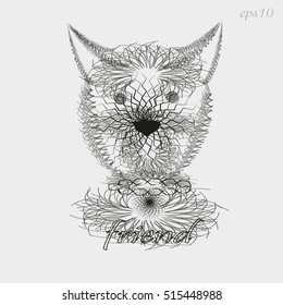 Dog friend pattern graphics
Design style sketch writer handmade tattoo line mammal ears eyes nose portrait collar text background eps10 vector illustration Stock
