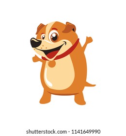 Dog friend. Vector illustration.