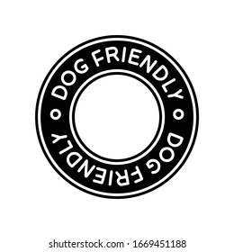 Dog friendly area black glyph icon. Doggy permitted, domestic animals care territory. Puppies welcome terrain, pets allowed zone. Silhouette symbol on white space. Vector isolated illustration