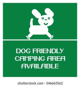 Dog friendly camping area available.
Poster with text authorizing certain actions for animals and their owners.