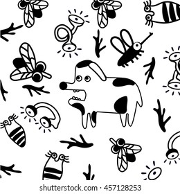 Dog and friends