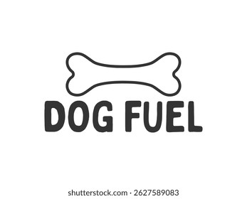 Dog fuel minimal and simple dog lover art 