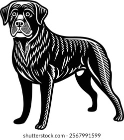 Dog Full Body Close Short silhouette Art work Illustration