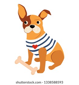 Dog. Funny Alphabet, Animal Vector Illustration