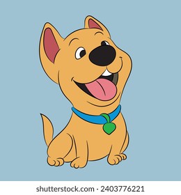 dog funny cartoon character illustration art