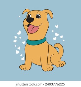 dog funny cartoon character illustration art