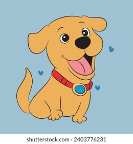 dog funny cartoon character illustration art