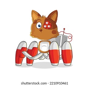 the dog future robot vector. cartoon character