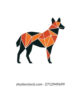 Vector Abstractas de diseño de logotipo de polígono geométrico de perro