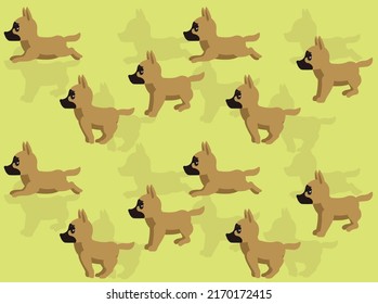 Dog German Shepherd Brown Coat Seamless Wallpaper Background