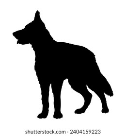 Dog German Shepherd silhouette Breeds Bundle Dogs on the move. Dogs in different poses. High quality 
The dog jumps,  runs. sitting. The dog is lying down playing