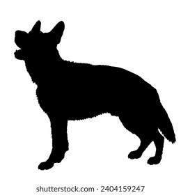 Dog German Shepherd silhouette Breeds Bundle Dogs on the move. Dogs in different poses. High quality 
The dog jumps,  runs. sitting. The dog is lying down playing