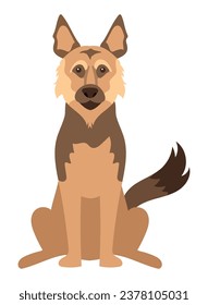 dog german shepherd vector isolated