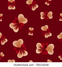 Dog gift Bone with bow. Present for home pet background. 2018 new year seamless pattern