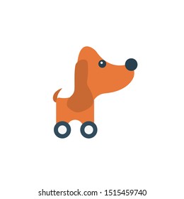 dog glyph flat vector icon
