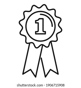 Dog gold emblem icon. Outline dog gold emblem vector icon for web design isolated on white background