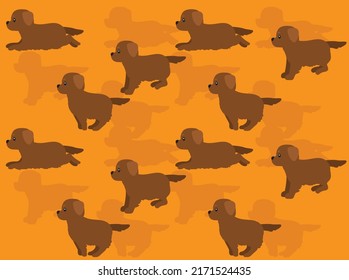 Dog Golden Retriever Brown Coat Seamless Wallpaper Background