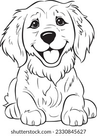 Hund, Golden Retriever, Illustration, Vektorgrafik, Haustier