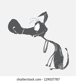 dog good caricature cartoon vector