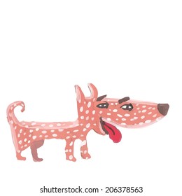 Dog, gouach