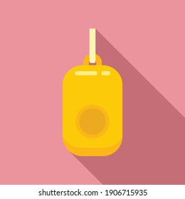 Dog gps device icon. Flat illustration of dog gps device vector icon for web design