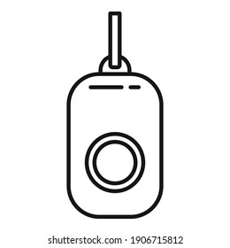 Dog gps device icon. Outline dog gps device vector icon for web design isolated on white background