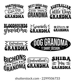 Dog grandma Sublimation design bundle