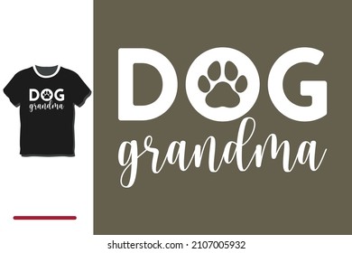 Dog grandma t shirt design