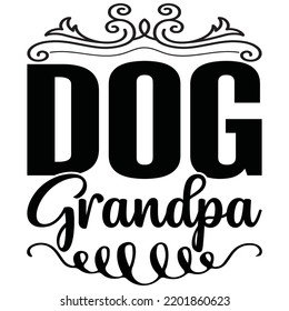 dog grandpa t shirt vector illustration