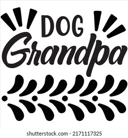 Dog Grandpa t-shirt design vector file