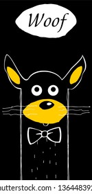 Dog. Graphic elements for your design, logo, signboard. Vector illustration