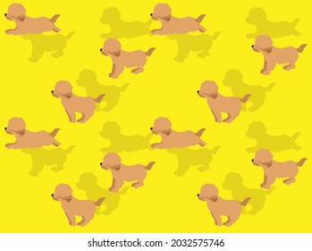 Dog Great Briard Cartoon Character Seamless Wallpaper